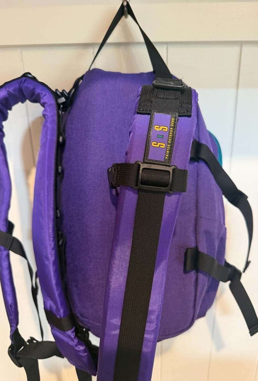 Vintage S x S Painter Outdoor Gear Purple and Teal Hiking Backpack - Picture 9 of 9